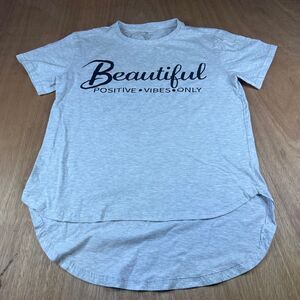 On Fire Beautiful Positive Vibes Only Graphic Tee Women’s 2X High Low Hem
